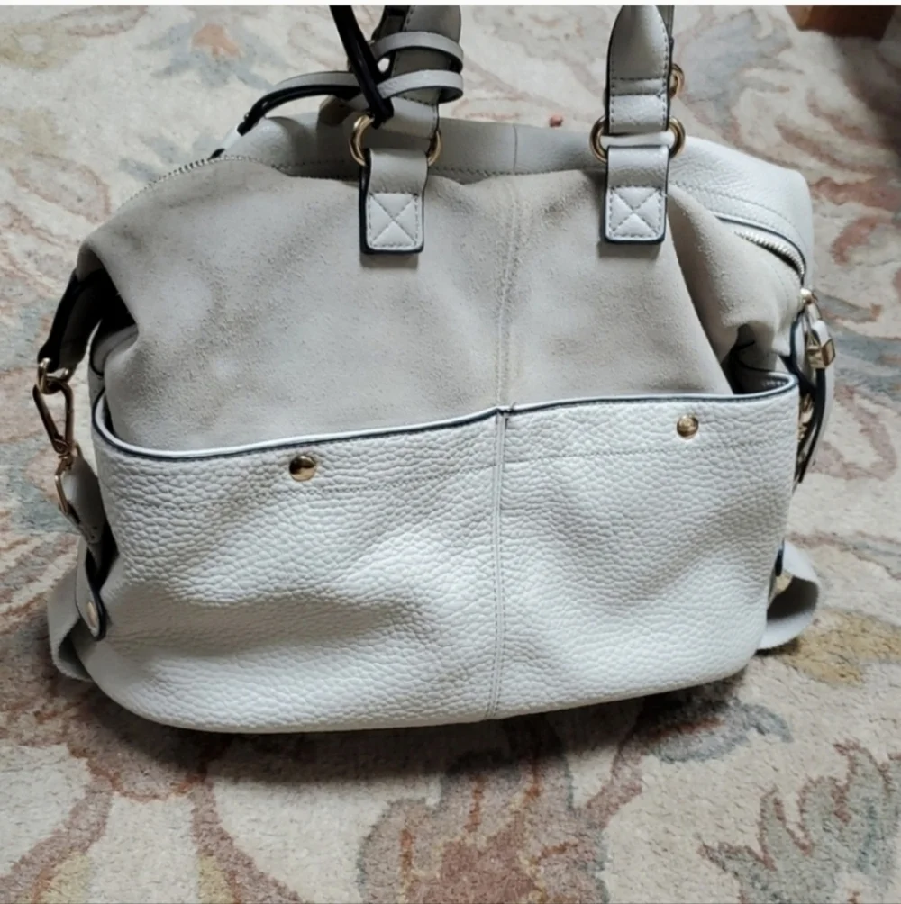 Moda Luxe cream satchel bag